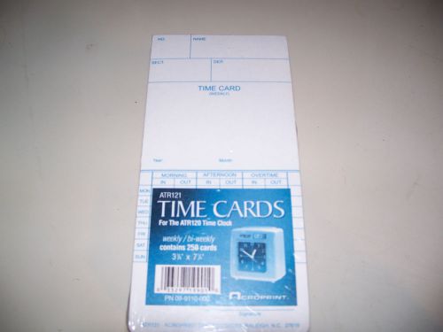 NEW SEALED 250 ACROPRINT ATR120 ATR121 TIME CLOCK CARDS TIMECARDS FREE EXPEDITED