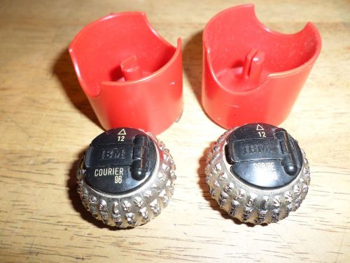 2 IBM Selectric Scribe &amp; Courier 12 pitch Typewriter Element Typing Balls