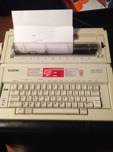 BROTHER ELECTRONIC TYPEWRITER MODEL AX-350 Tested Working!
