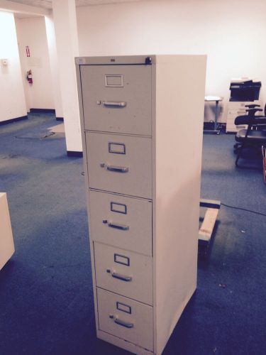 5 DRAWER LETTER SIZE FILE CABINET by HON OFFICE FURNITURE w/LOCK&amp;KEY 15&#034;W