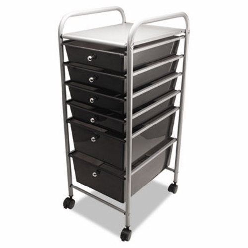 Advantus Portable Drawer Organizer, 15-1/2w x 13d x 32h, Chrome/Smoke (AVT34005)