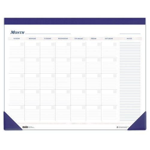 House Of Doolittle Nondated Desk Pad Calendar, 22 x 17, Blue. Sold as Each