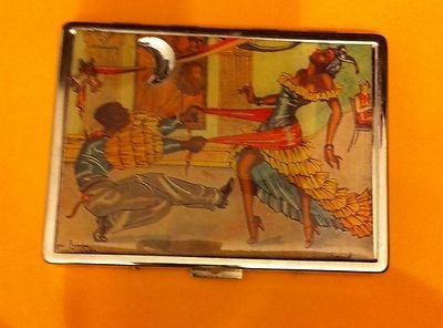 Retro Cuban Dancers Wallet ID case business card holder credit card case!