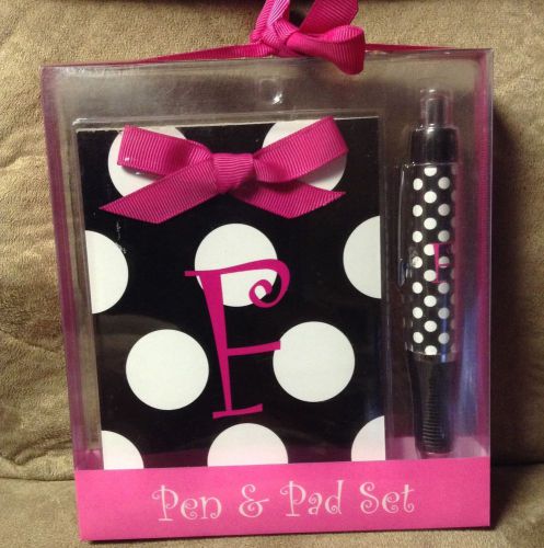 Letter &#034;F&#034; Pen &amp; Pad Set