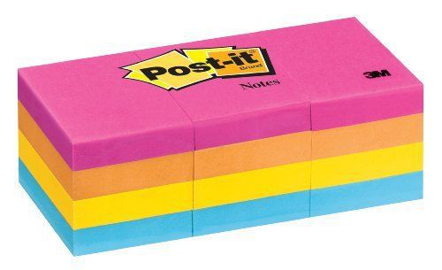 Post-it notes in neon colors - self-adhesive, repositionable - 1.50&#034; x (653an) for sale
