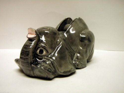 1980 Ceramic Elephant Duncan Enterprises Tape Dispenser