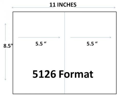 Avery Compatable 5126 Half Sheet Shipping Label 8.5&#034; x 5.5&#034; 10000 Labels Premium