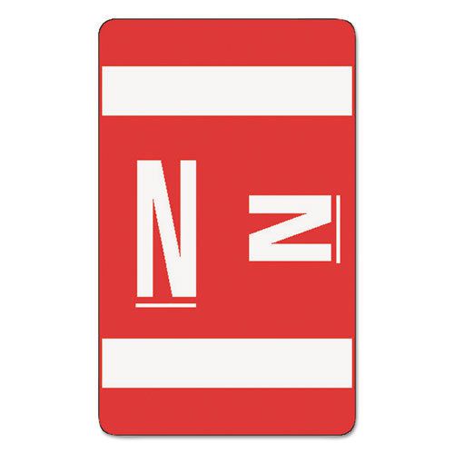 Alpha-z color-coded second letter labels, letter n, red, 100/pack for sale