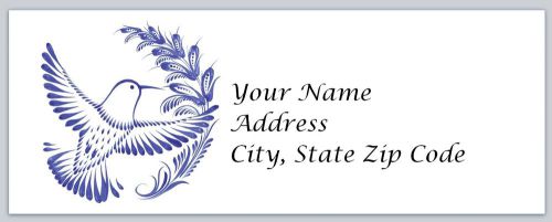 30 Personalized Return Address Labels Hummingbirds Buy 3 get 1 free (hb10)