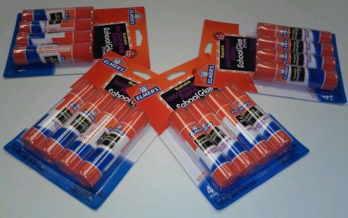 Lot of 4! Elmer&#039;s Washable School Glue Sticks, Disappearing Purple, 4/Pack