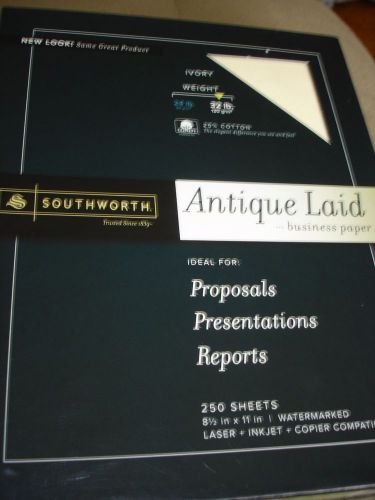 SOUTHWORTH ANTIQUE LAID BUSINESS IVORY PAPER 250 SHEETS J468C