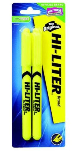 Avery Hi-Liter Pen Style Highlighters Fluorescent 2 Count Yellow