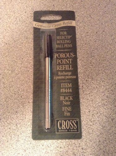 Cross 8444 Selectip Porous Point Refill, Fine Point, Black Ink, 1 Each