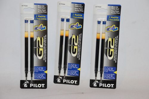 6 PILOT 77241 REFILLS FINE BLUE INK TINTA AZUL 4 PILOT G6 EXECUGEL Q7 GRIP GEL