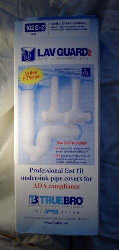 NEW TrueBro Lav Guard 2 102 E-Z  White Fast Fit Undersink Piping Covers