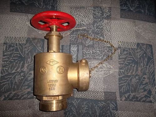 Wilson &amp; Cousin Cast Brass 2.5&#034; Pressure Restricting Fire Hose Angle Valve 2 1/2