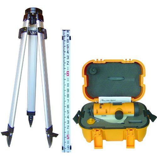 PLS 24X Auto Optical Transit  with Tripod and Rod Laser Level PLS-60497