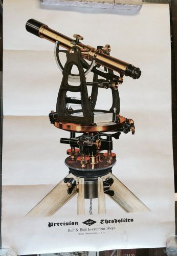 Vintage 1925 Precision Theodolite Poster - 16 1/2&#034; x 24 1/4&#034; - Great Print!!