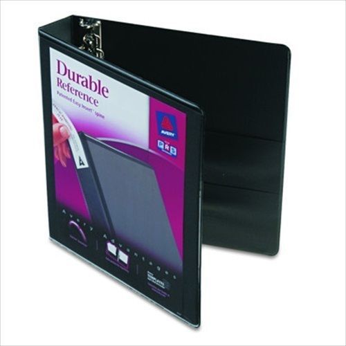 Avery Durable Vinyl View Binder 11&#034; x 8-1/2&#034; 1-1/2&#034; Capacity (Black) - Brand New