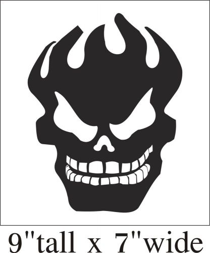 2X Skull Silhouette Funny Car Truck Bumper Vinyl Sticker Decal Decor Art -1759