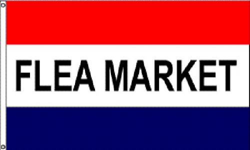 3&#039;x5&#039; &#034;FLEA MARKET&#034; Message Flag