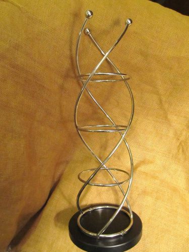 22&#034; tall cd rack upcycled to store jewelry display turns shiny silver dna thick for sale