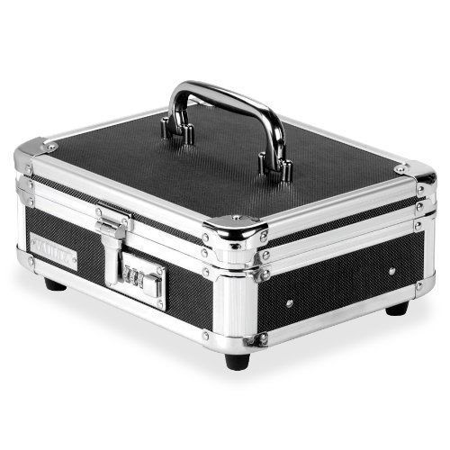 Ideastream vz01002 vaultz cash box - plastic - chrome (vz01002) for sale