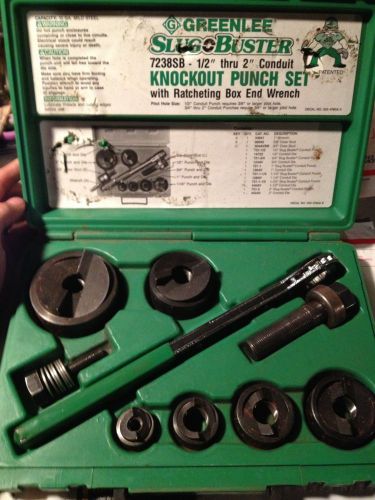 Greenlee 7238SB 1/2&#034;-2&#034; Slugbuster Knockout Punch Set #3755