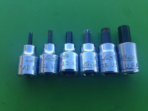 LISLE  Standard Hex Driver Socket set  3/8&#034; Drive 6 Pc.