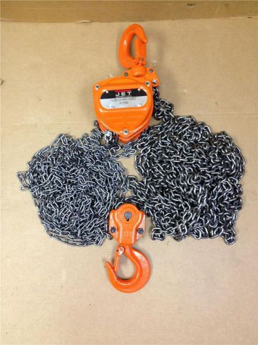 Heavy duty 3 ton jet chain fall 30 ft lift 2 fall triple spur geared hoist l-90 for sale