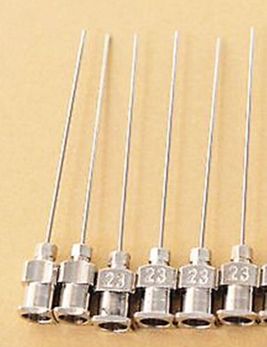 12pcs 23ga blunt stainless steel dispensing syringe needle tips 1.5&#034; for sale