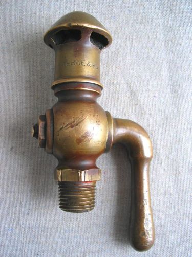 ANTIQUE STEAM ENGINE WHISTLE /RELIEF VALVE  McRAE &amp; ROBERTS CO DETROIT MICH