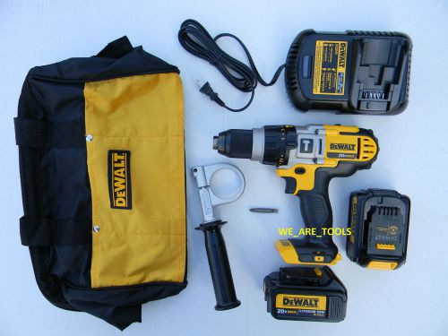 New dewalt dcd985 20v cordless hammer drill,2 dcb200 battery,charger,bag 20 volt for sale