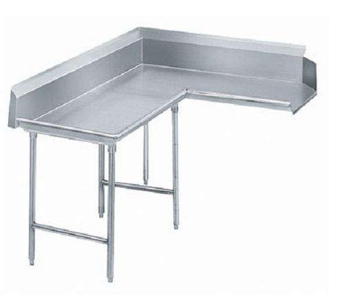 L&amp;J 60&#034; Left L Shape Clean Stainless Steel Dishtable model: LCT-60L