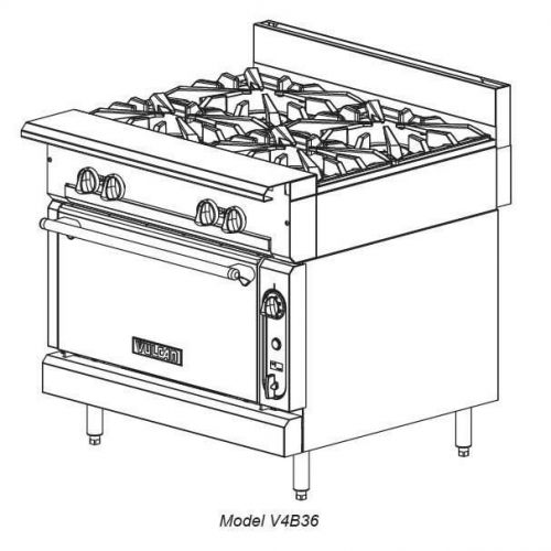 Vulcan v4b36 v series heavy duty range for sale