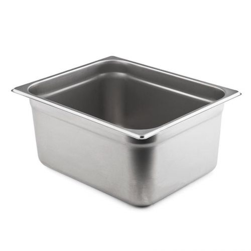 WINCO (STP-206) HALF SIZE FOOD PAN, 6&#034; DEEP, STAINLESS STEEL, 22 GAUGE, HOTEL