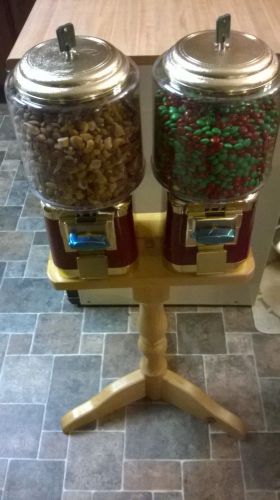 DOUBLE HEADED GLOBE CANDY MACHINE FULL WITH STAND