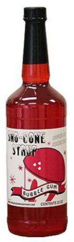 NEW Bubble Gum Snow Cone Syrup 32oz RTU Quart