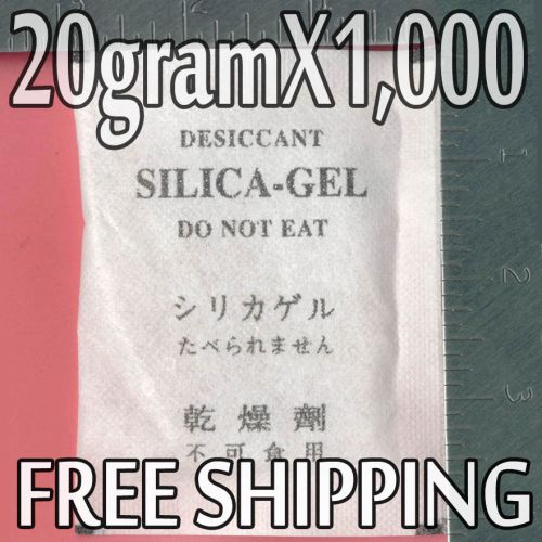 20 gram X 1000 PK &#034;Dry &amp; Dry&#034; Silica Gel Desiccant - Reusable Dry Box