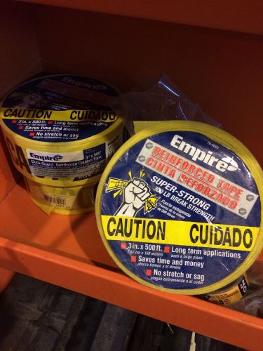 Empire Level 500&#039;x3&#034; Construction Grade CAUTION/CUIDADO Tape, Yellow w/Black Ink