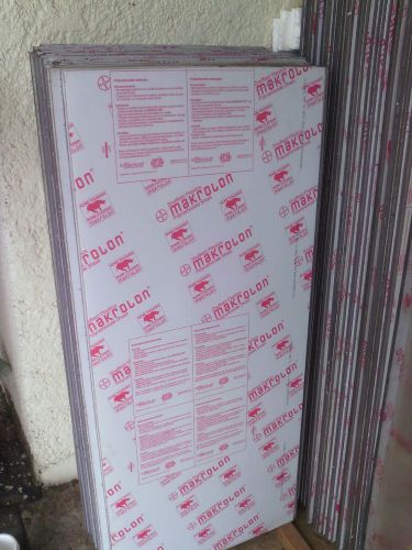 CLEAR POLYCARBONATE MAKROLON LOT 5PCS  48&#034; x 21&#034;  0.375&#034; THICKNESS