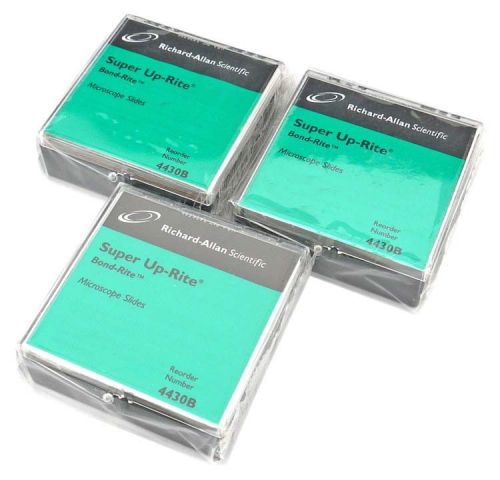 NEW 3x Richard-Allan Scientific 4430B Super Up-Rite Bond-Rite Microscope Slides