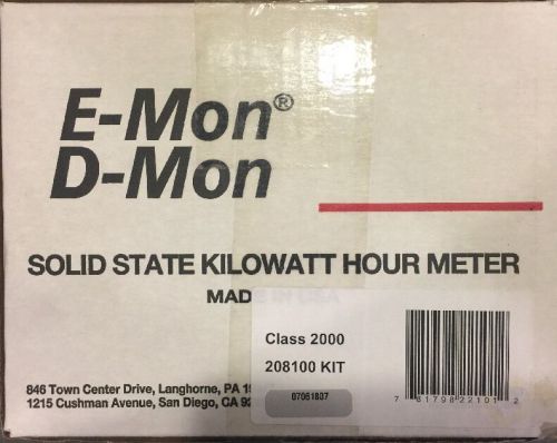 New! emon 208100 kit class 2000 3 phase solid state kwh power meter e-mon d-mon for sale