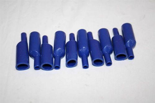 Mueller #62 (Lot of 10) Alligator Clip Insulators Blue MADE IN USA