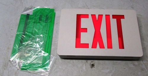 Lot of 6 cooper sure-lites die cast aluminum led self-powered exit signs cx71wh for sale