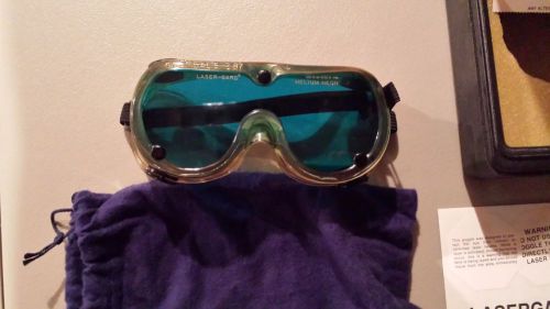 Vintage Glendale Laser-Gard Safety Goggles Helium Neon OD-6@632.8mm