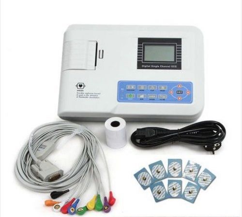 Hot Digital Single Channel 12 leads Portable ECG/EKG Machine with printer&amp;Paper