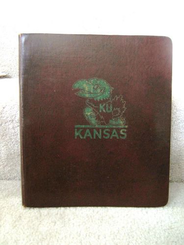 Vintage UNIV OF KANSAS (KU) Heavy TRUSSELL 3-Ring Binder /GE PSYCHROMETRIC CHART