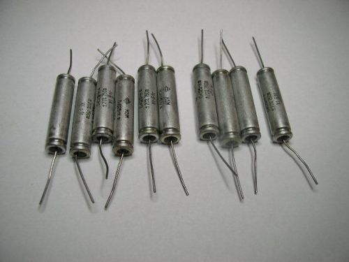 0.025uF +/-20% 750 V Russian Paper Capacitors MBM. Lot of 10. New