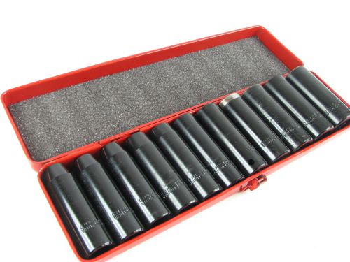 Chrome vanadium 1/2&#034; drive 11-piece deep  metric socket set 10mm - 24mm for sale